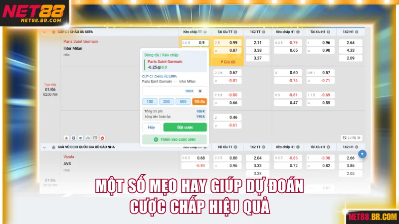 Một số mẹo hay giúp dự đoán cược chấp hiệu quả